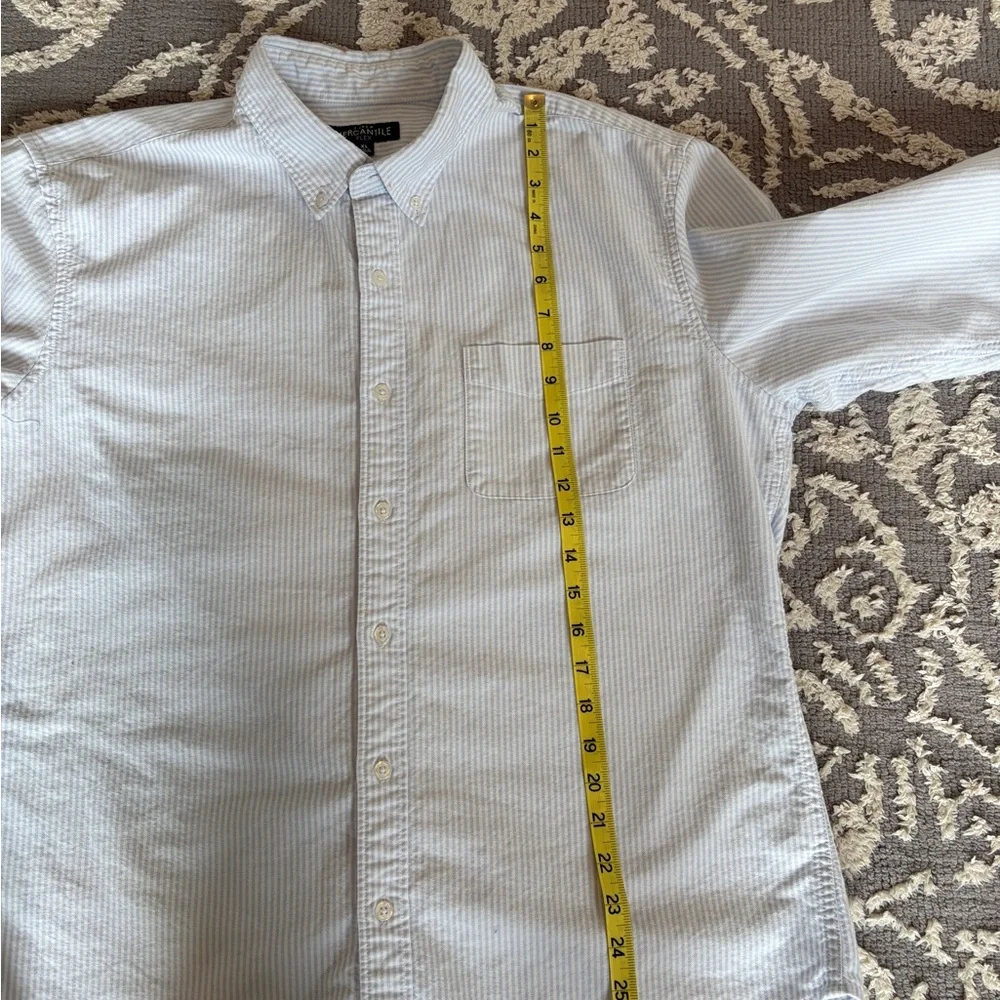J. Crew Mercantile Flex Button Down Shirt Men’s Size XL Classic Pinstripe X8